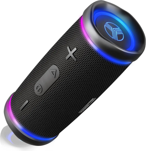 HD77 Bluetooth Speaker – 360° Sound, 30W Portable Wireless Audio, 20H Battery, IPX7 Waterproof