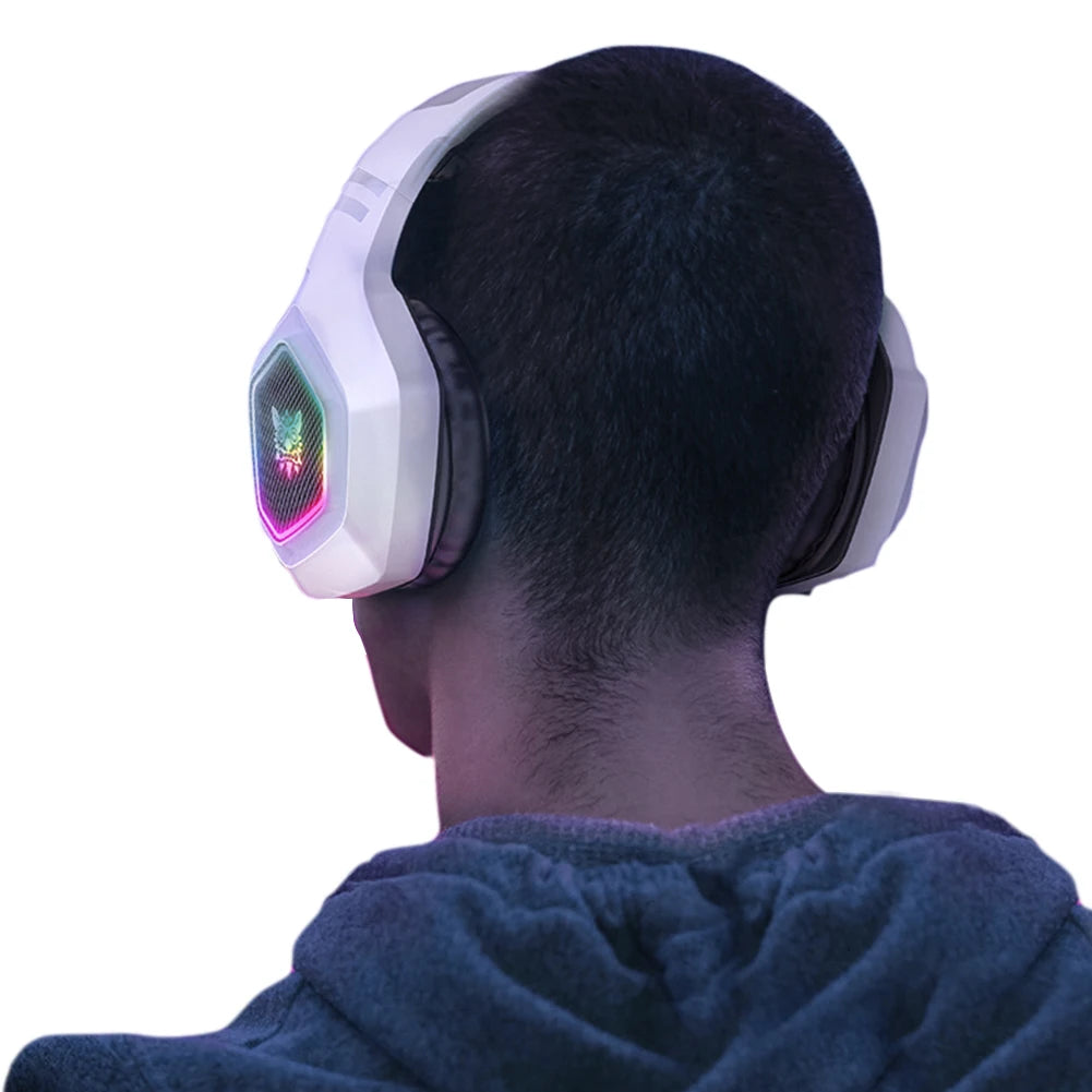 Wireless Gaming Headset – 2.4GHz/BT 5.3/Wired with RGB Light, Mic, Over-Ear for PS4/PC/Laptop