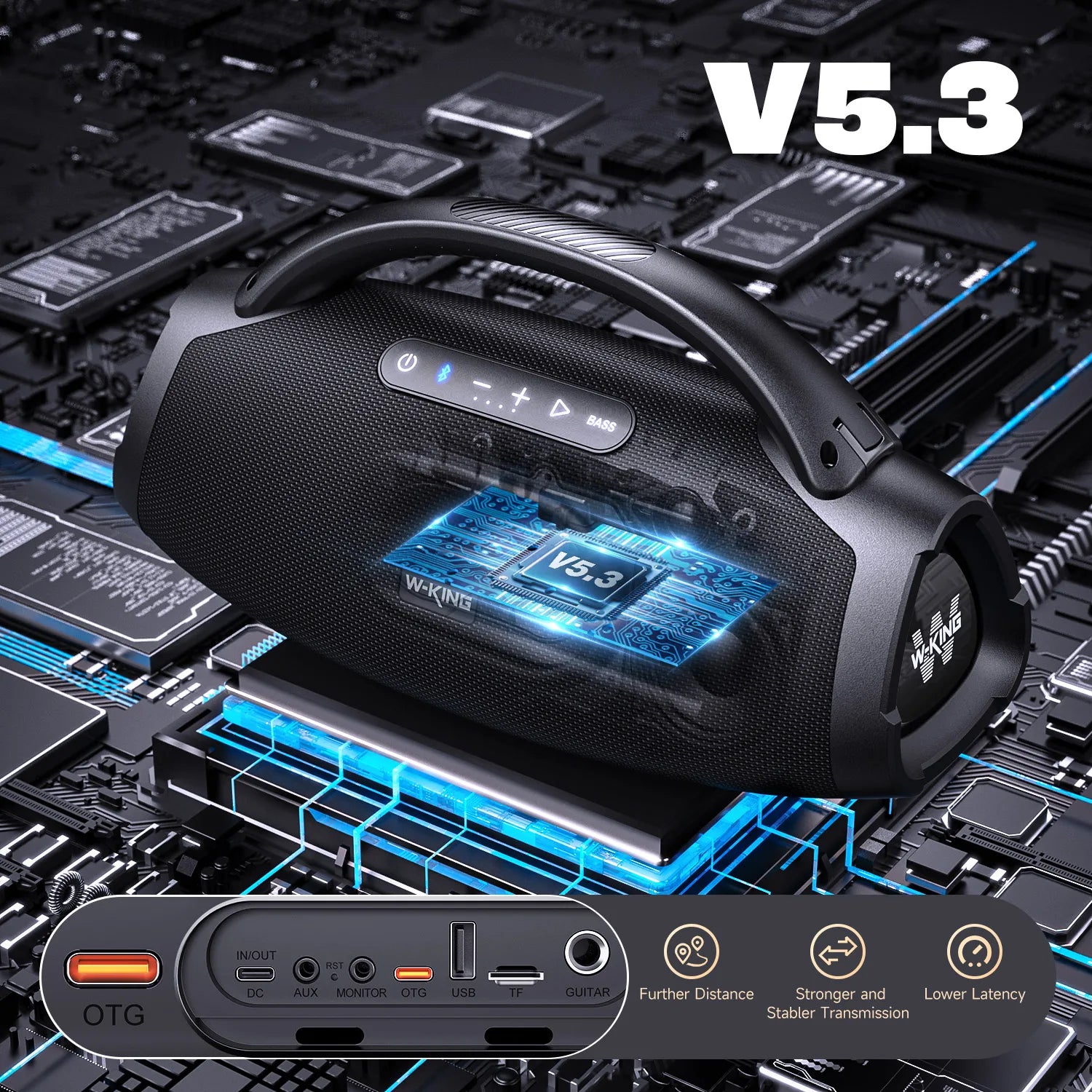 W-KING 200W RMS Portable Bluetooth Speaker