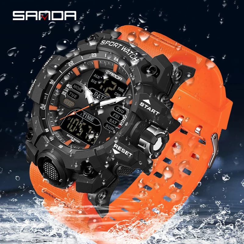 SANDA G Style Men's Electronic Watch