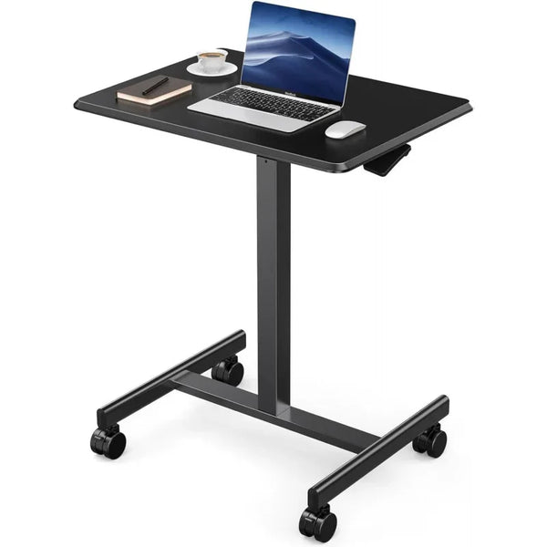 Adjustable Height Portable Rolling Laptop Desk on Wheels