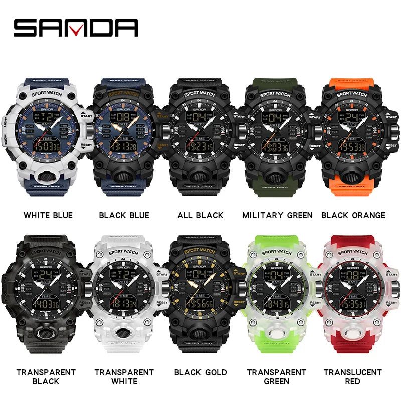 SANDA G Style Men's Electronic Watch