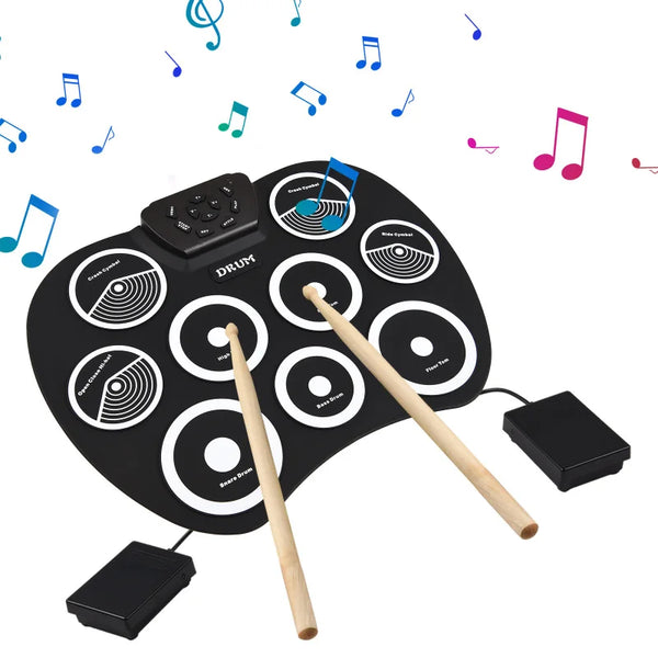 Portable 9-Pad Electronic Drum Set
