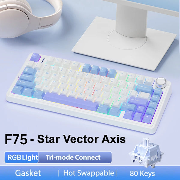 AULA F75 2.4G Wireless/Bluetooth/Wired Gaming Mechanical Keyboard