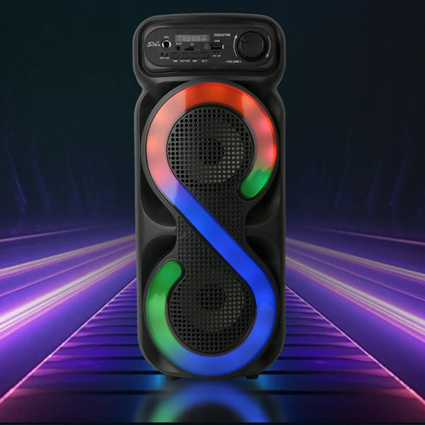 Bluetooth-Compatible Portable Boombox with RGB Light