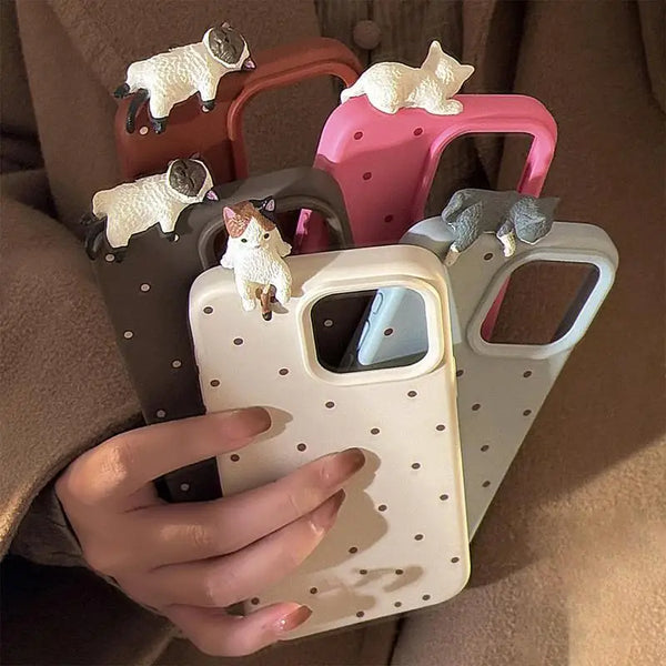 3D Cat Phone Case Sticker Kit