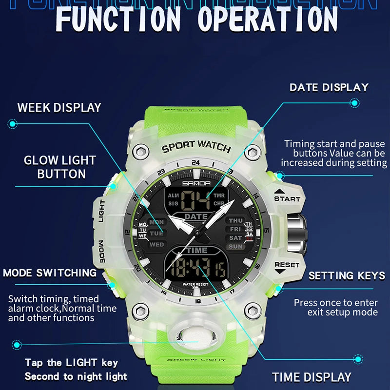 SANDA G Style Men's Electronic Watch