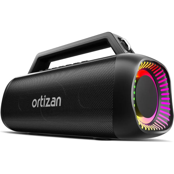 Portable Bluetooth Speaker – 80W Peak, IPX7 Waterproof, HD Sound, DSP & Outdoor Bass, RGB Lights, Wireless Stereo Pairing