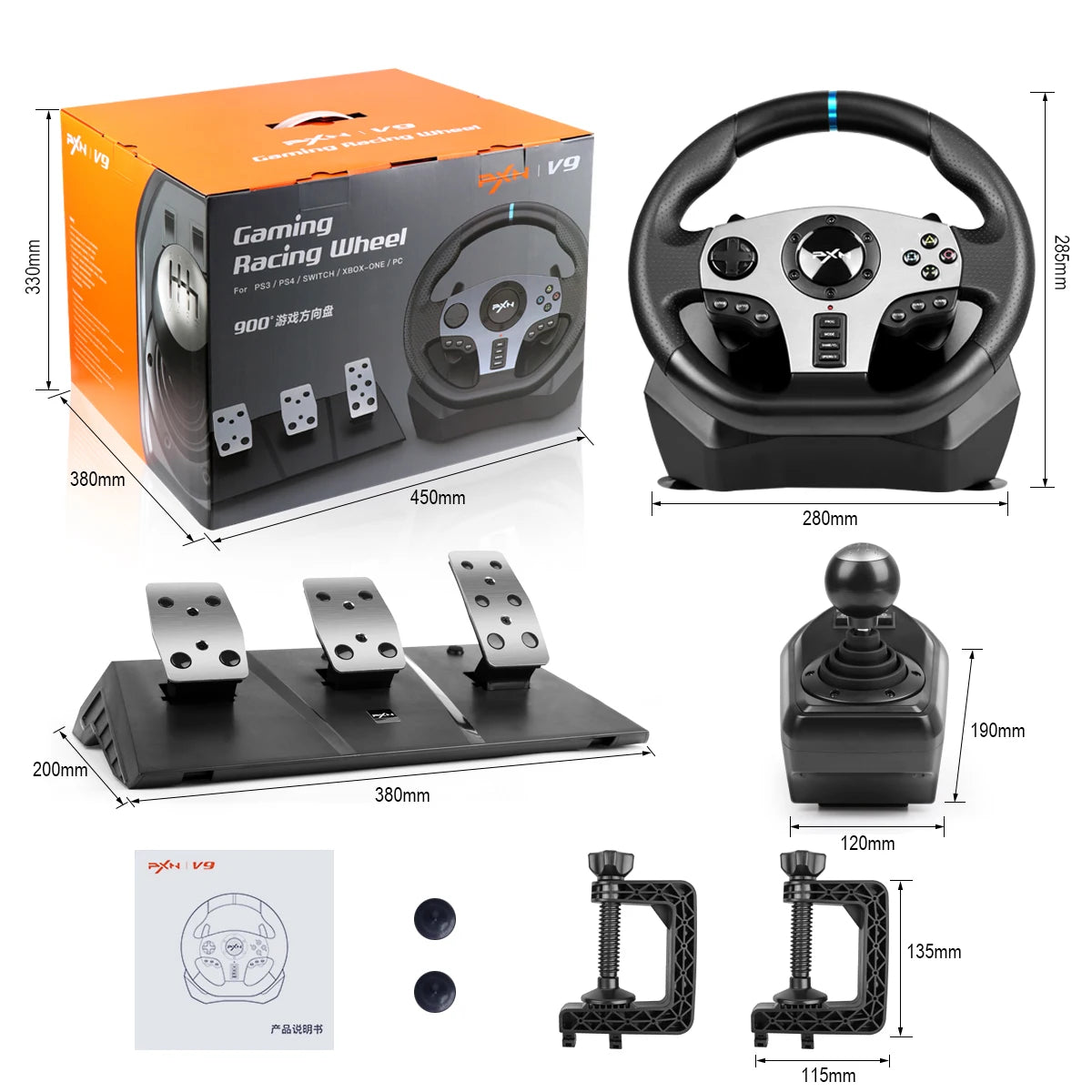 PXN V9 Gaming Steering Wheel