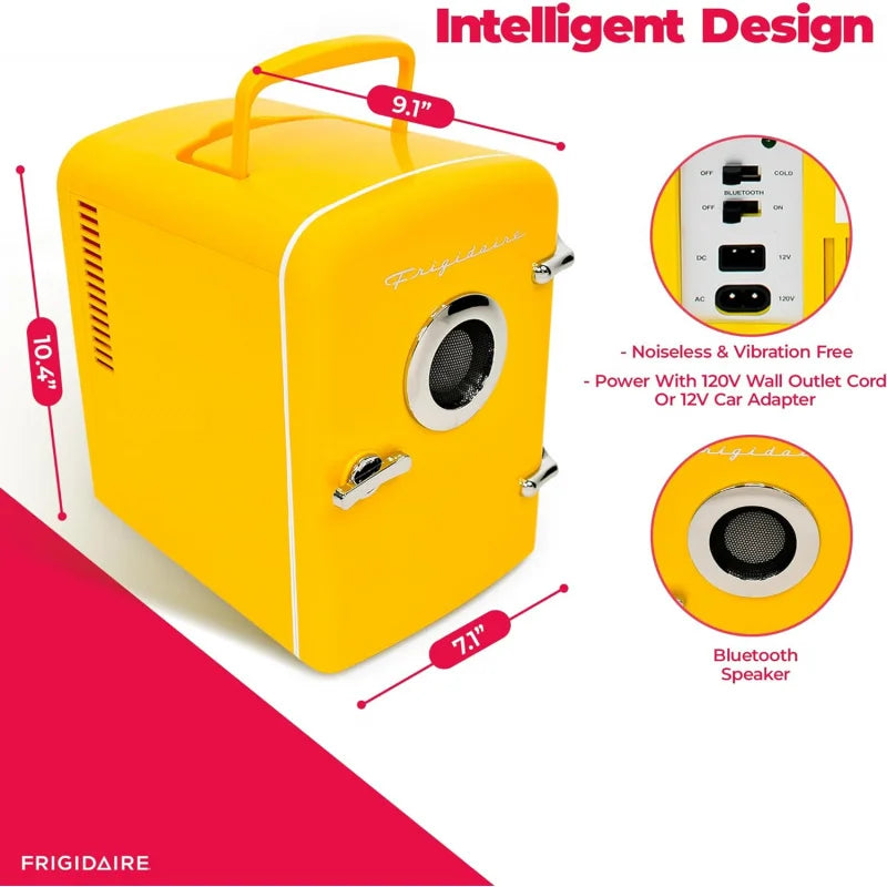 EFMIS151 Mini Portable Fridge Cooler with Built-In Speaker