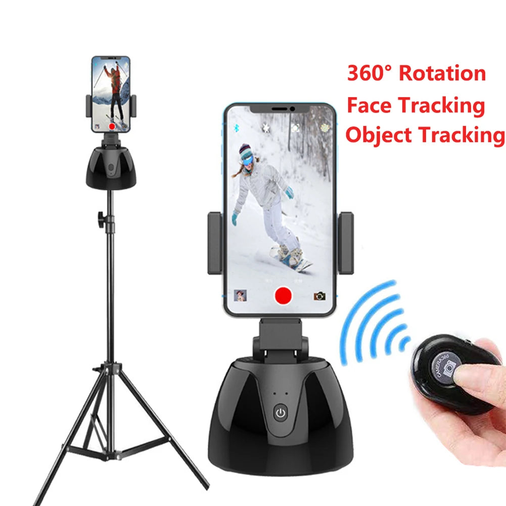 Q1 Smart Selfie Stick – 360° Rotation Mobile Phone Holder with Face Tracking