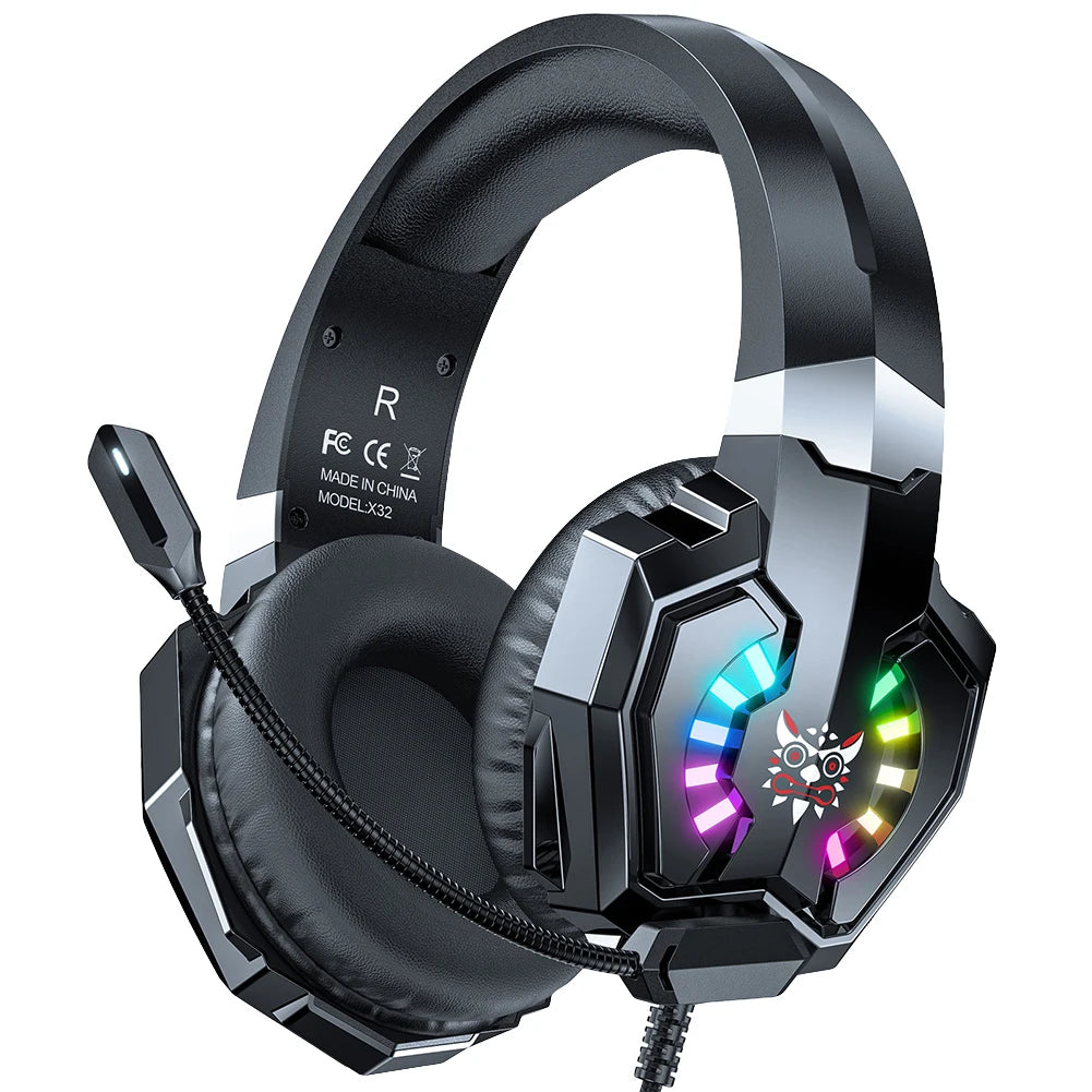 Wireless Gaming Headset – Bluetooth 5.3, Noise Cancelling Over-Ear Headphones for PC/MAC/XBOX/PS4