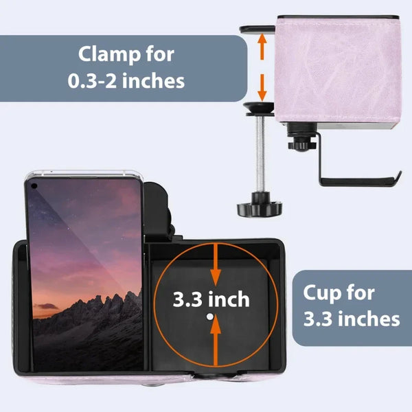 Desk Cup Holder & Clip-On Pen Holder